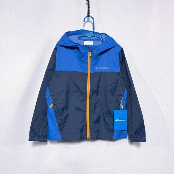Columbia Boys Raincreek Falls II jacket Youth XXS 4/5 Waterproof Travel Blue NWT - Picture 1 of 7